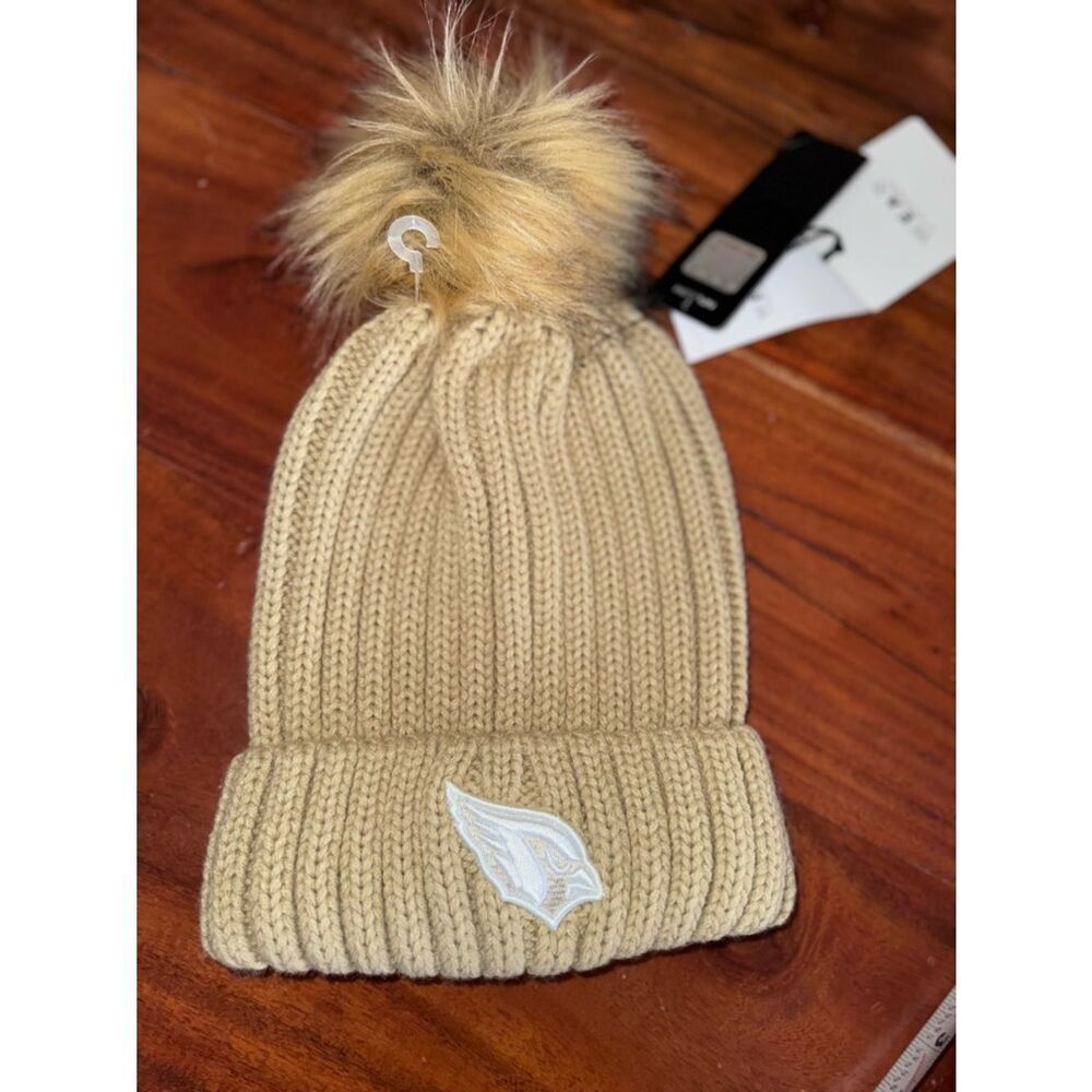 WEAR by Erin Andrews Natural Arizona Cardinals Neutral Cuffed Knit Hat with Pom